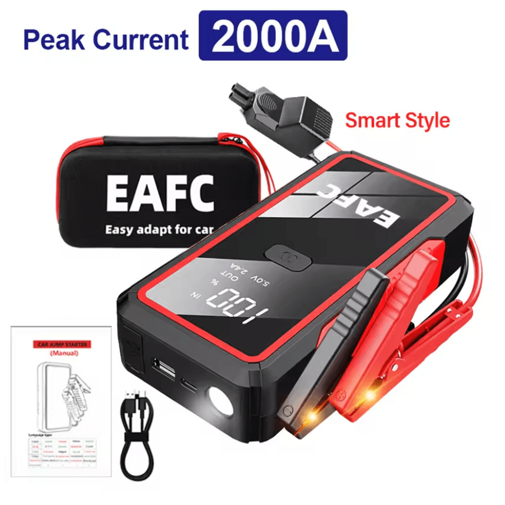 Portable Car Jump Starter 2000A Battery Booster With Power Bank And Emergency Charger 6