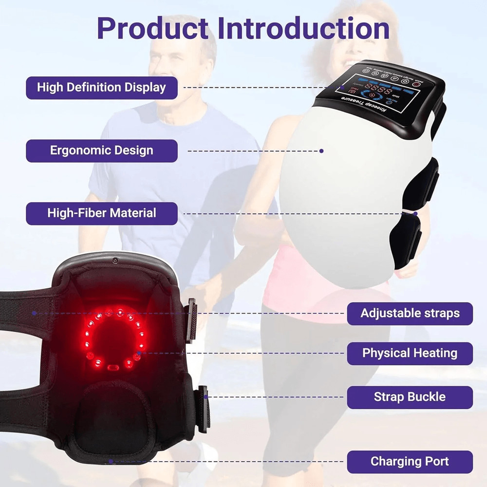 Electric Knee Massager With Infrared Heat Air Pressure And Vibration Therapy 2