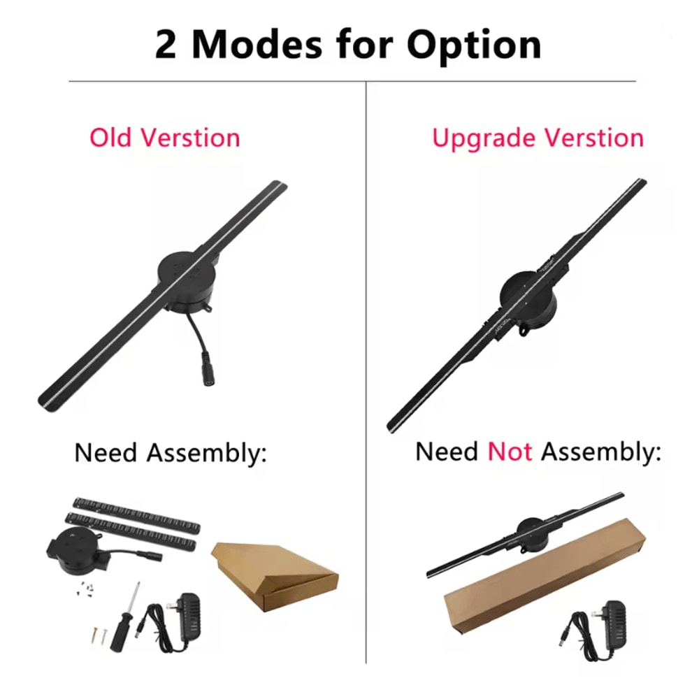 3D Hologram Fan Projector 42cm WiFi Advertising Display Light For Stores And Events 2