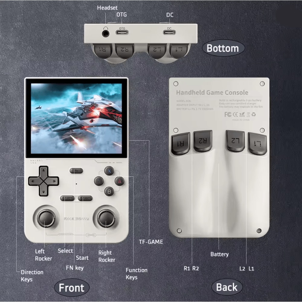 Retro Handheld Game Console With 16000 Games Open Source Emulator 35 Inch Screen 2