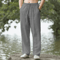 Mens Cotton Linen Beach Pants Casual Summer Joggers Loose Fit Trousers 4