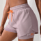 Womens High Rise Yoga Shorts With Inner Layer Running Two In One Design 5