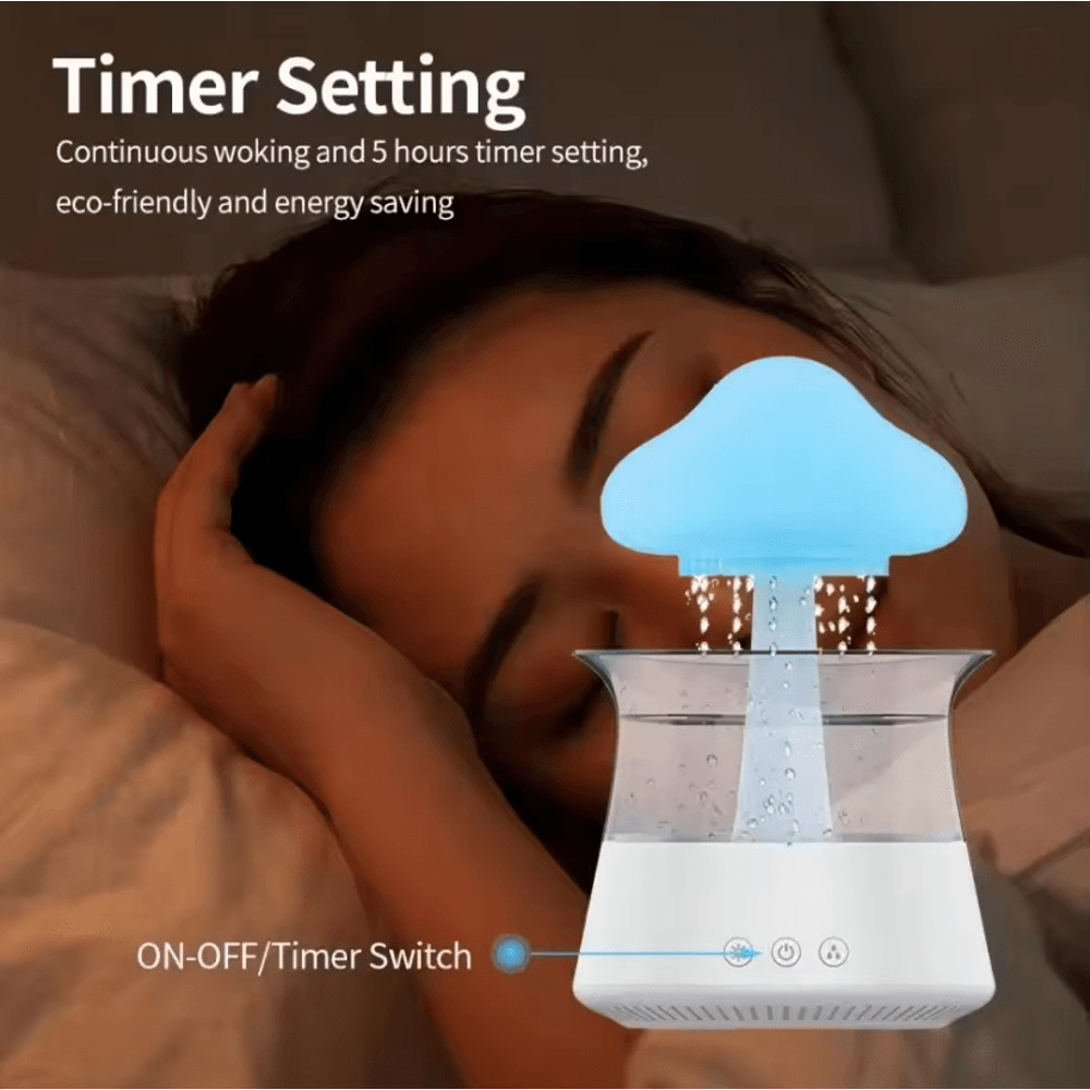 Cloud Rain Diffuser Humidifier Aromatherapy Machine With Colorful Lamp 0