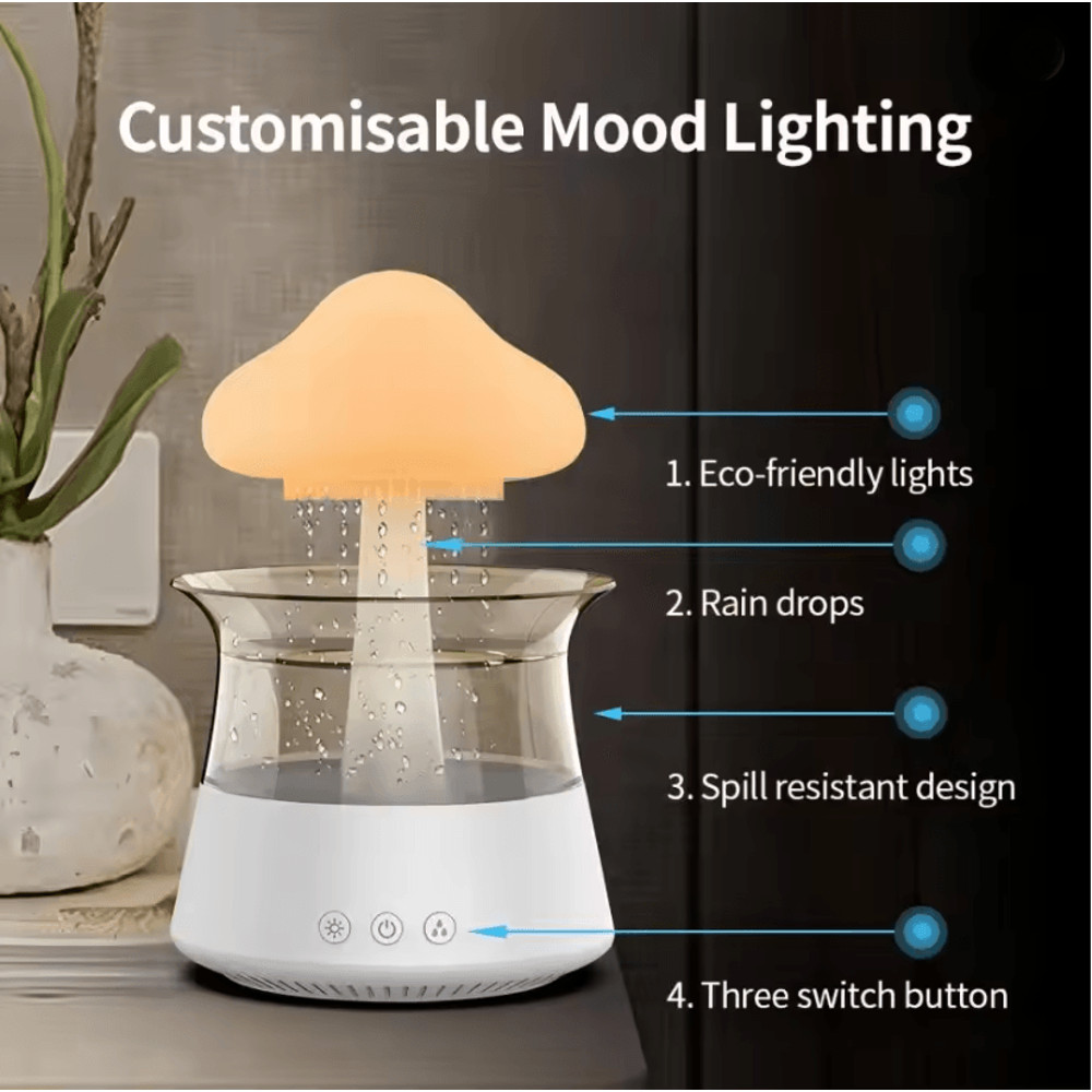 Cloud Rain Diffuser Humidifier Aromatherapy Machine With Colorful Lamp 1