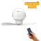 Portable Ceiling Fan Rechargeable Camping Tent Fan With Remote Control And LED Light 3