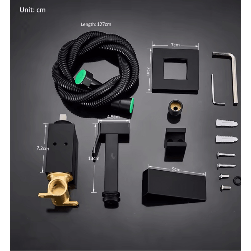 Matte Black Bidet Faucet Solid Brass Hot And Cold Water Mixer Tap 1