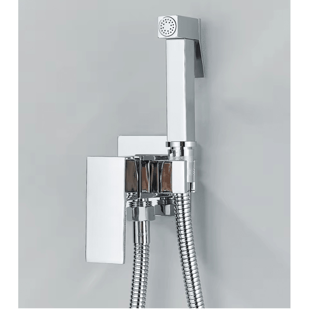 Matte Black Bidet Faucet Solid Brass Hot And Cold Water Mixer Tap 2