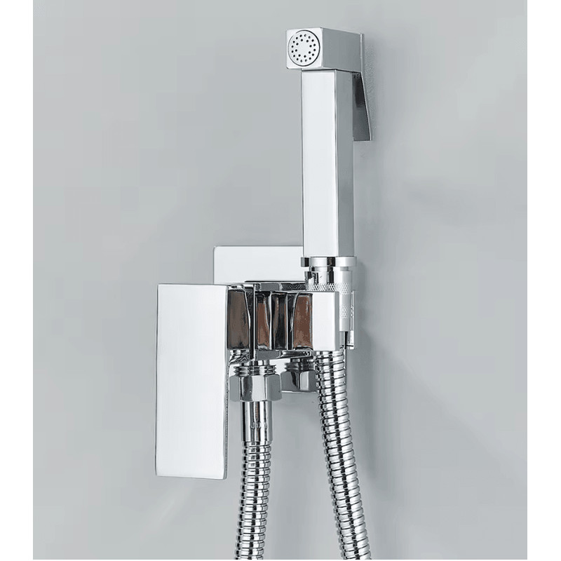 Matte Black Bidet Faucet Solid Brass Hot And Cold Water Mixer Tap 2