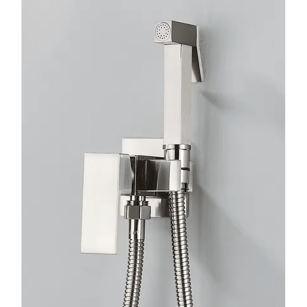 Matte Black Bidet Faucet Solid Brass Hot And Cold Water Mixer Tap 4