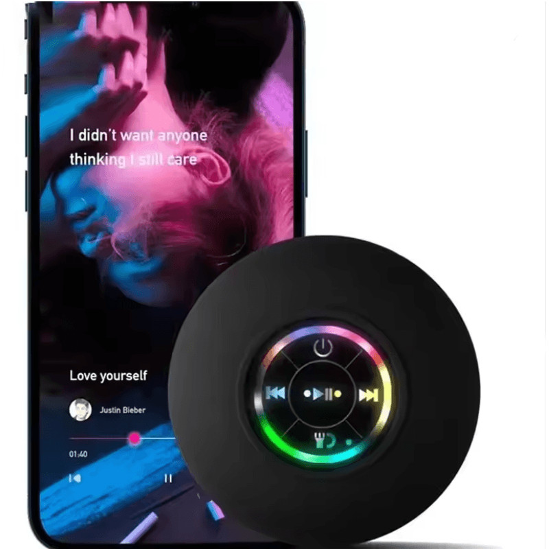 Mini Portable Bluetooth Speaker Waterproof With LED Lights And Suction Cup 0