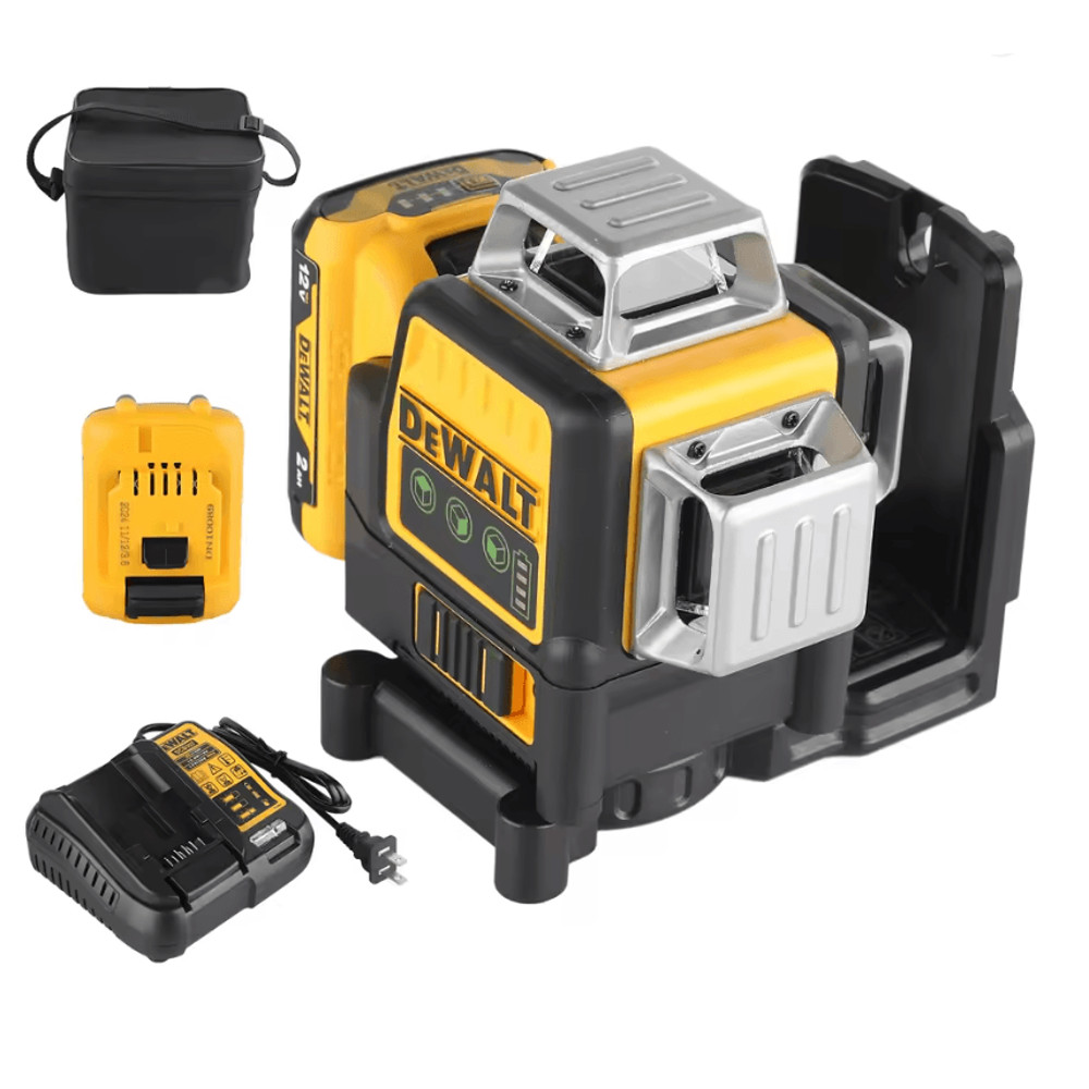 Dewalt Green Beam Laser Level 12 Line 360 Degree Self Leveling Tool With 12V Li Ion Battery 1