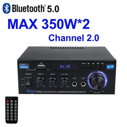 ak45 hifi bluetooth audio amplifier stereo power amp for home and car speakers