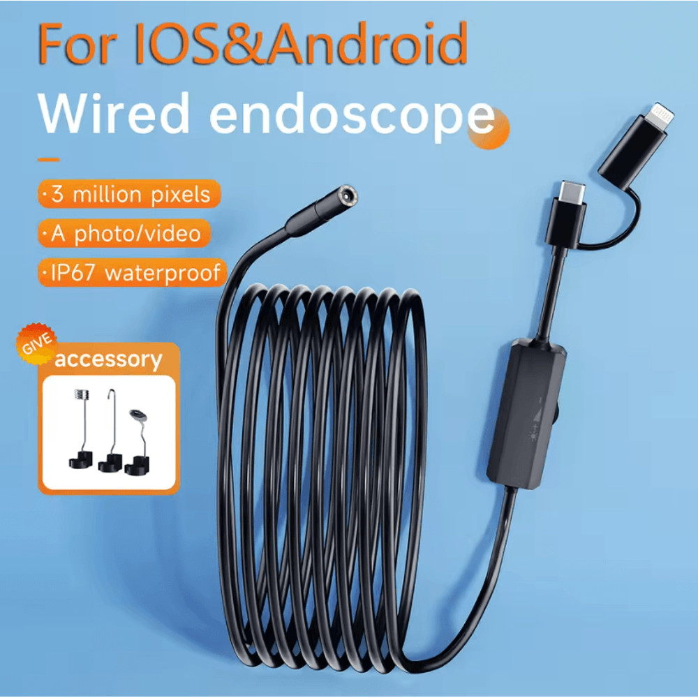 FlexiScope Waterproof Endoscope Camera For Android And IPhone 0