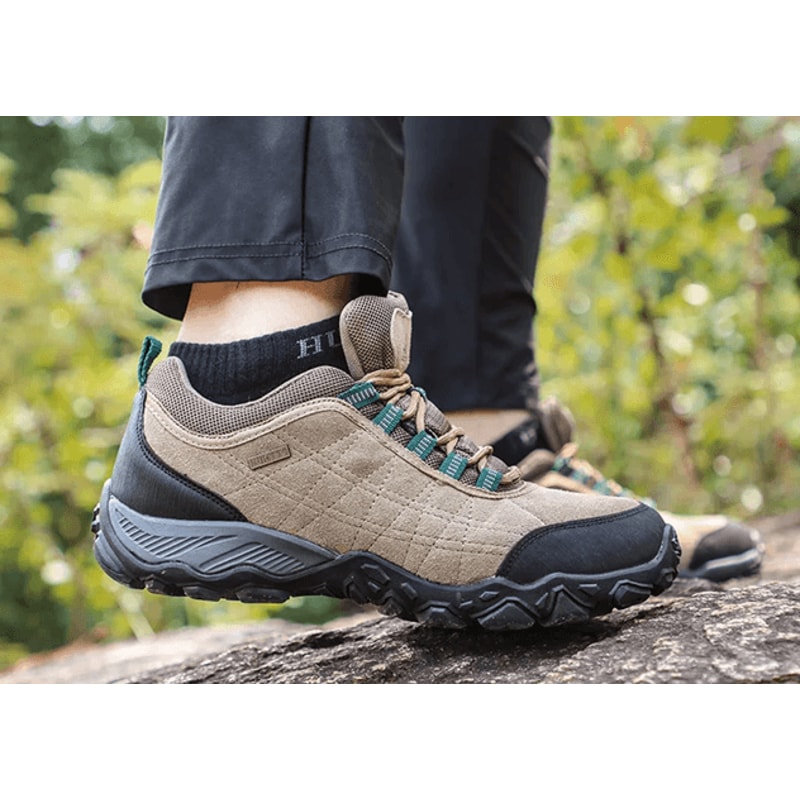 Humtto Mens Leather Hiking Shoes Outdoor Trekking Sneakers 3