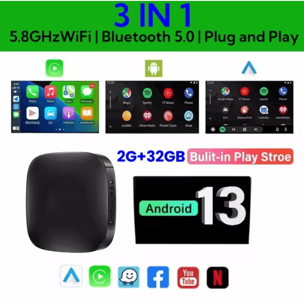 DriveSmart Wireless CarPlay AI Box With Android 13 4
