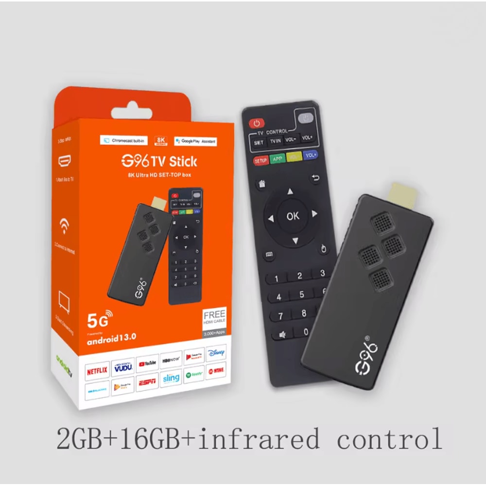 G96 8K Android TV Stick Portable Streaming Media Dongle 4