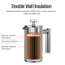 Brew Master Double Wall Stainless Steel French Press Coffee Maker 3