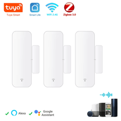tuya wifi zigbee smart door sensor for home security