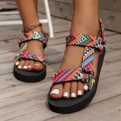 breezestep womens flat hemp rope sandals casual summer slippers