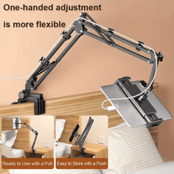 flexiarm adjustable tablet holder with rotatable long arm clamp