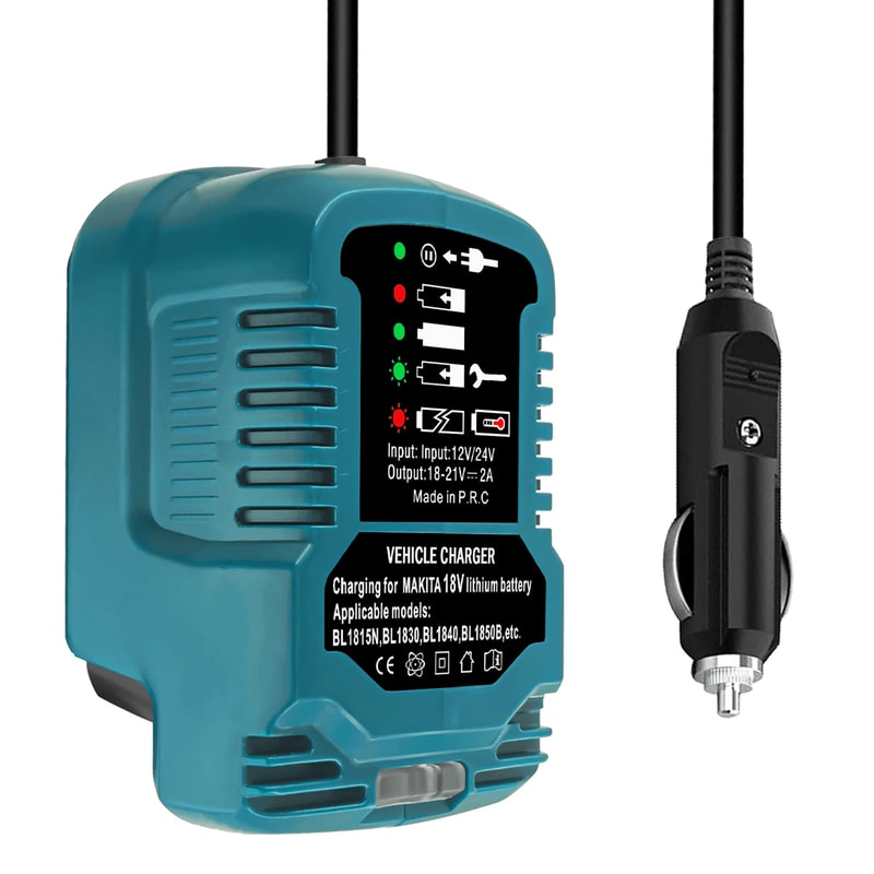 DC Car Charger Adapter With LED For Makita 18V LXT Battery Compact 12V 24V Plug 2