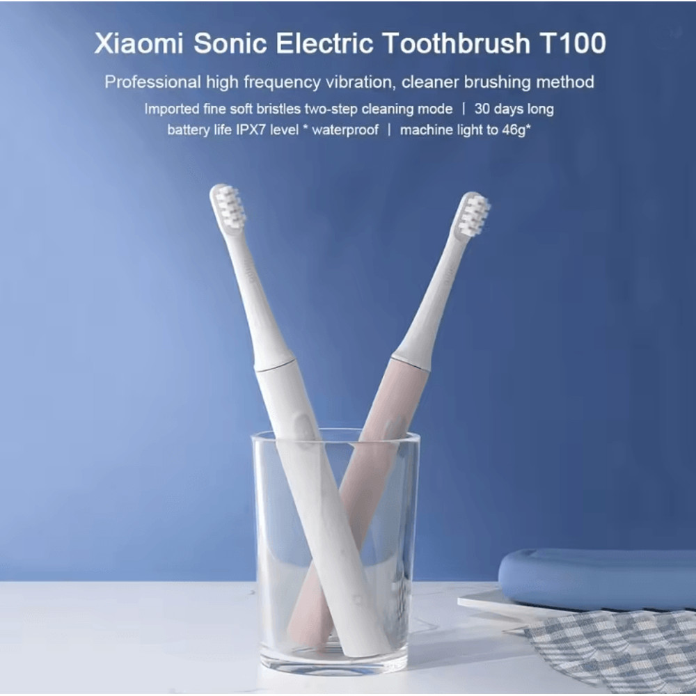 Xiaomi Mijia T100 Sonic Electric Toothbrush USB Rechargeable Waterproof Smart Brush 1