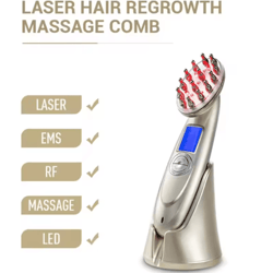 electric laser hair growth comb with red light therapy and scalp massage