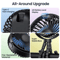 TOPK Portable Stroller Fan With LED Display 5000mAh Rechargeable Personal Cooling Fan 2