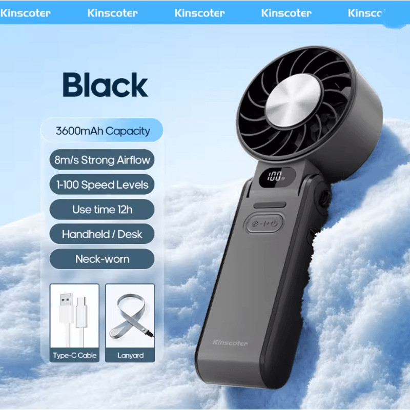 AeroCool Portable Handheld Fan Rechargeable Foldable Turbo Air Cooler 9