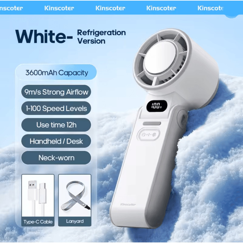 BreezeFlex Foldable Handheld Fan Rechargeable Portable Cooling Fan With Lanyard 3