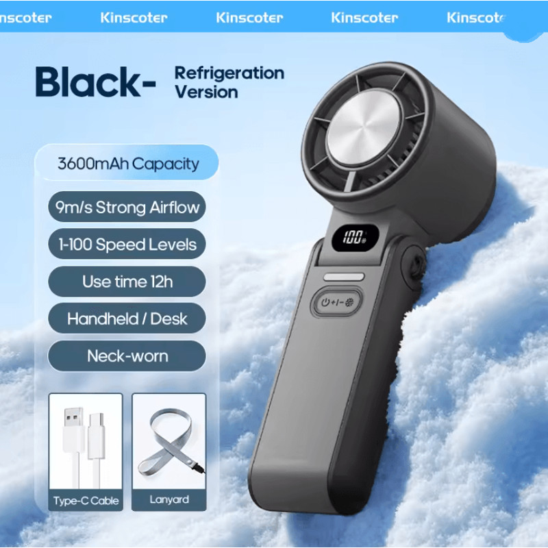 BreezeFlex Foldable Handheld Fan Rechargeable Portable Cooling Fan With Lanyard 8