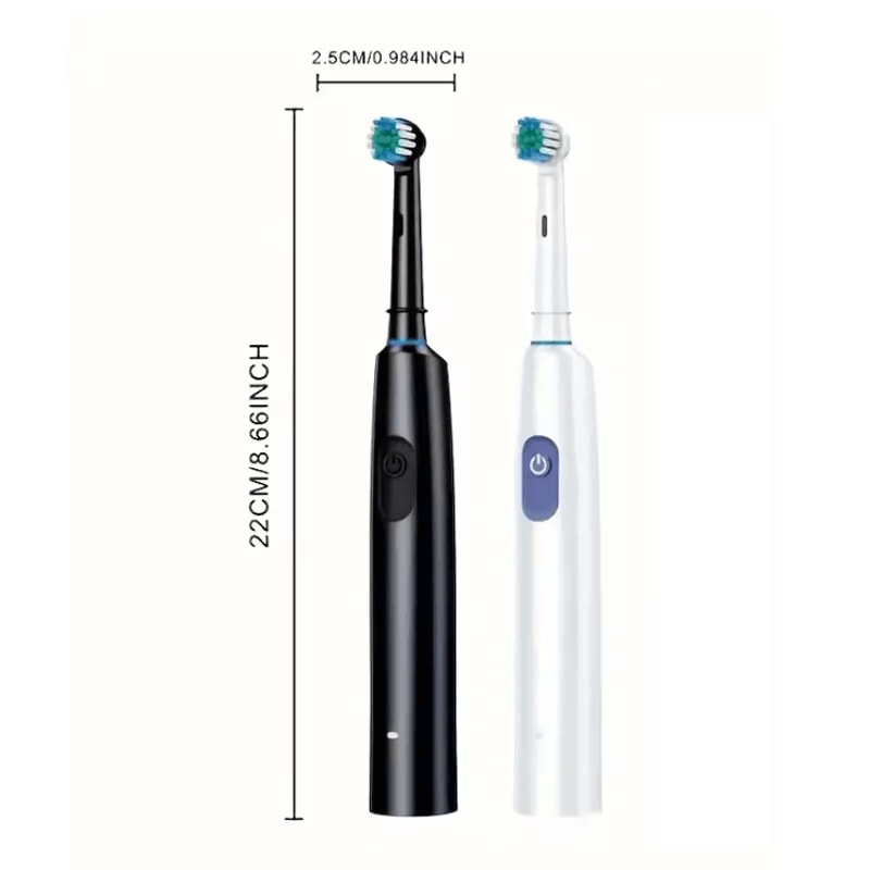 ProClean Rotary Electric Toothbrush Rechargeable With 8 Soft Brush Heads 1
