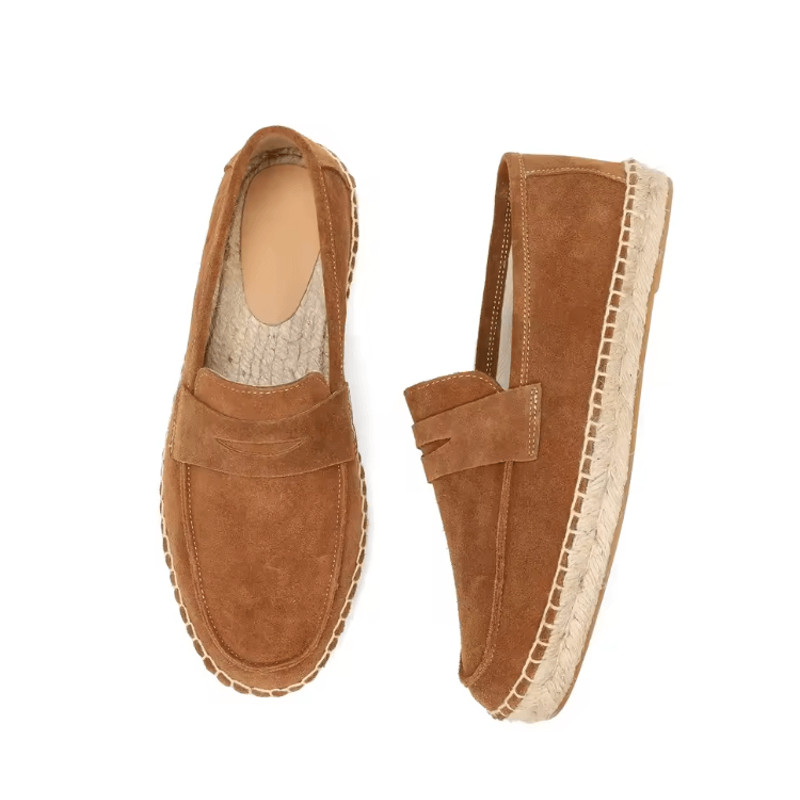 TerraStep Mens Suede Espadrilles Casual Slip On Loafers 3