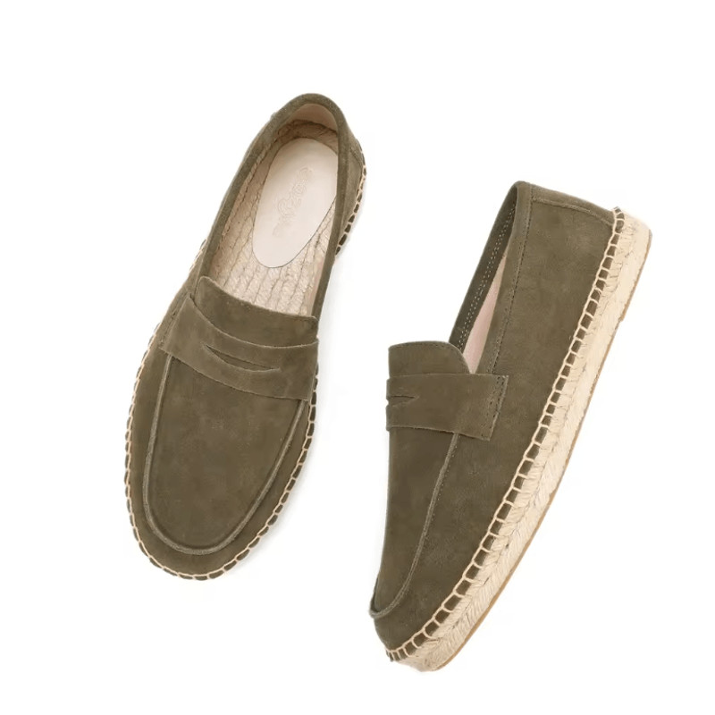 TerraStep Mens Suede Espadrilles Casual Slip On Loafers 5