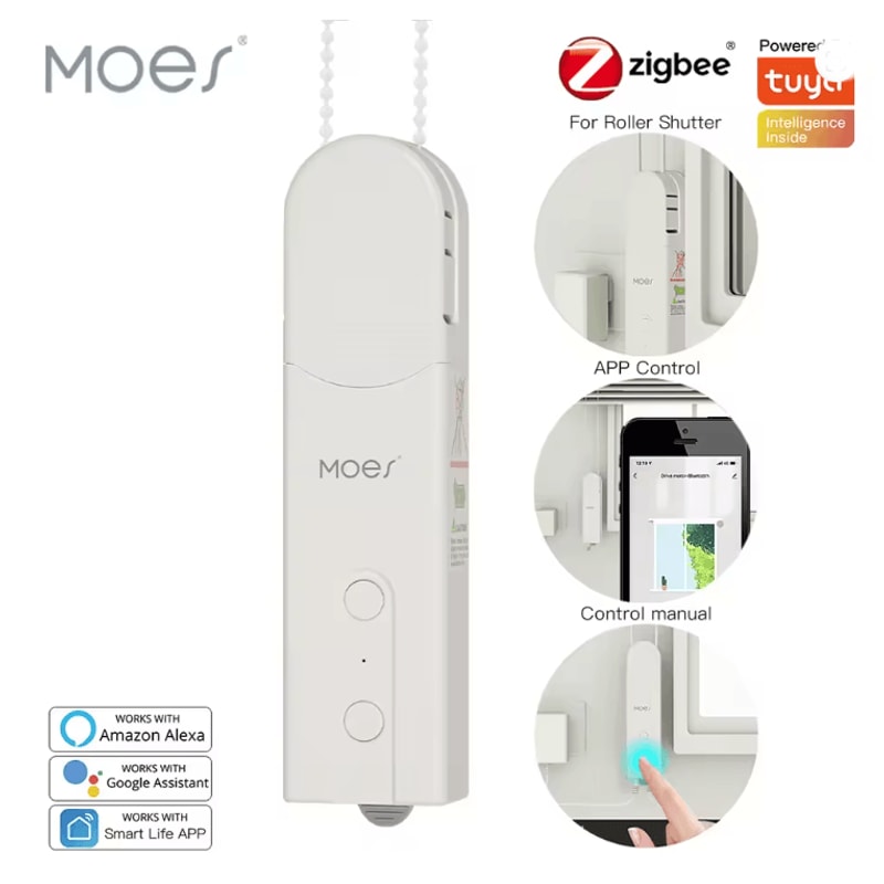 SmartRoll ZigBee Motorized Roller Blinds Drive With Tuya App And Voice Control 0