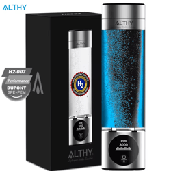 althy hydrogen water generator bottle with spe pem technology and h2 inhalation