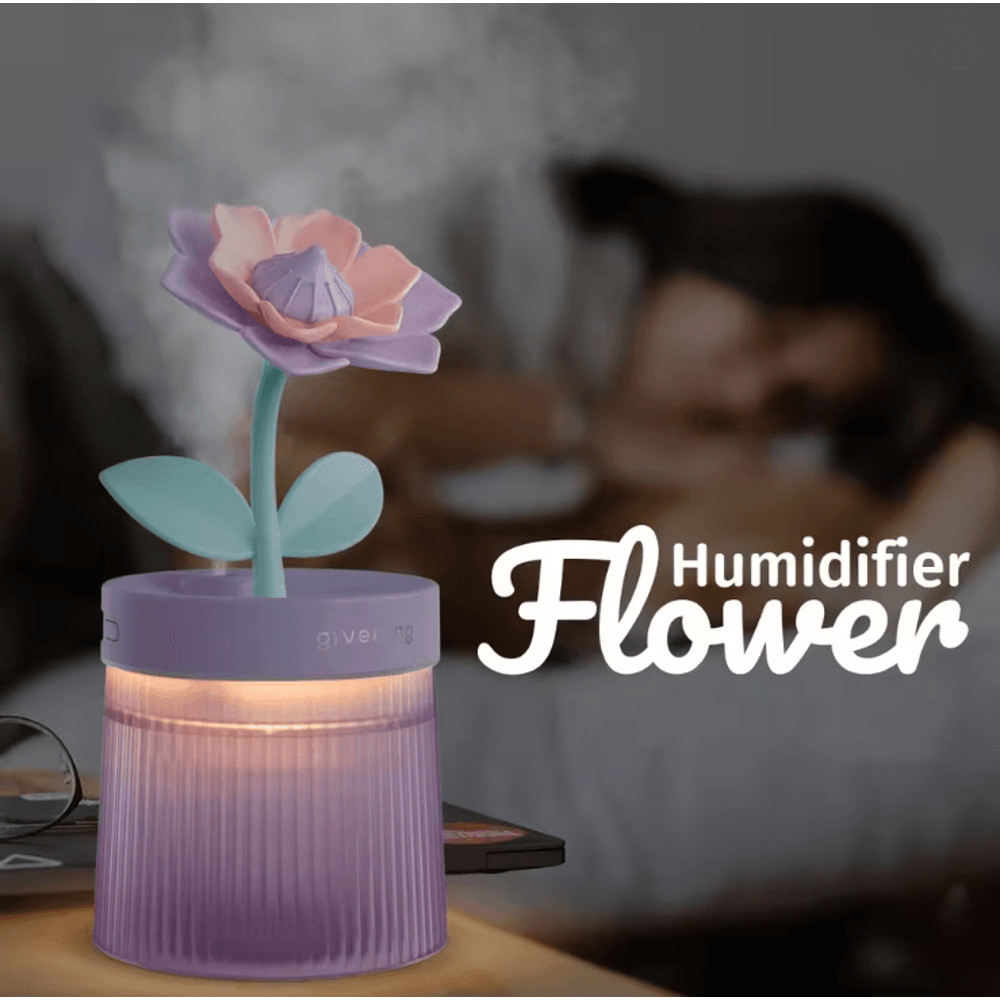 BloomMist Portable USB Humidifier And Aroma Diffuser With Colorful Light 0