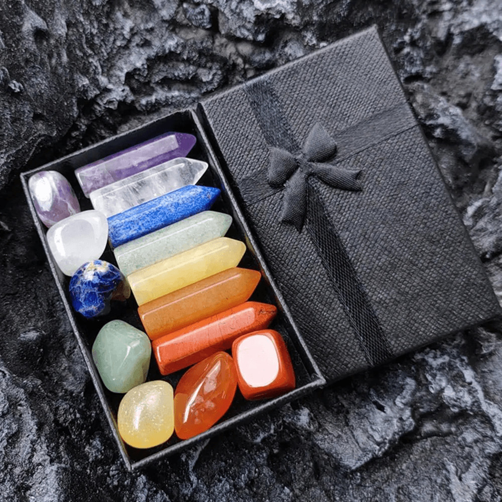 Crystal Harmony Natural Stone Chakra Healing Gemstone Set With Gift Box 0