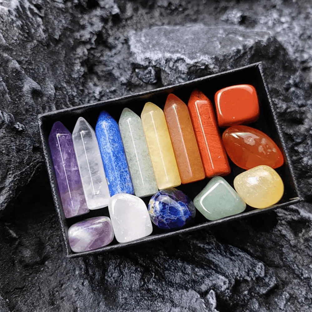 Crystal Harmony Natural Stone Chakra Healing Gemstone Set With Gift Box 3