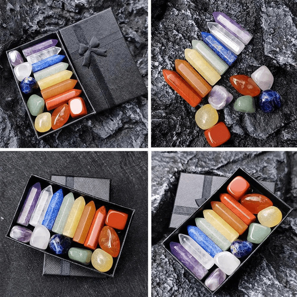 Crystal Harmony Natural Stone Chakra Healing Gemstone Set With Gift Box 4