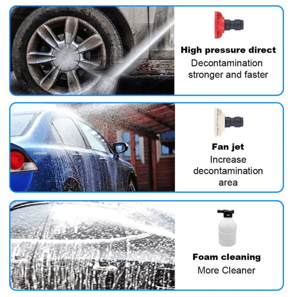 HydroJet Cordless High Pressure Car Washer With Battery And Foam Sprayer 2