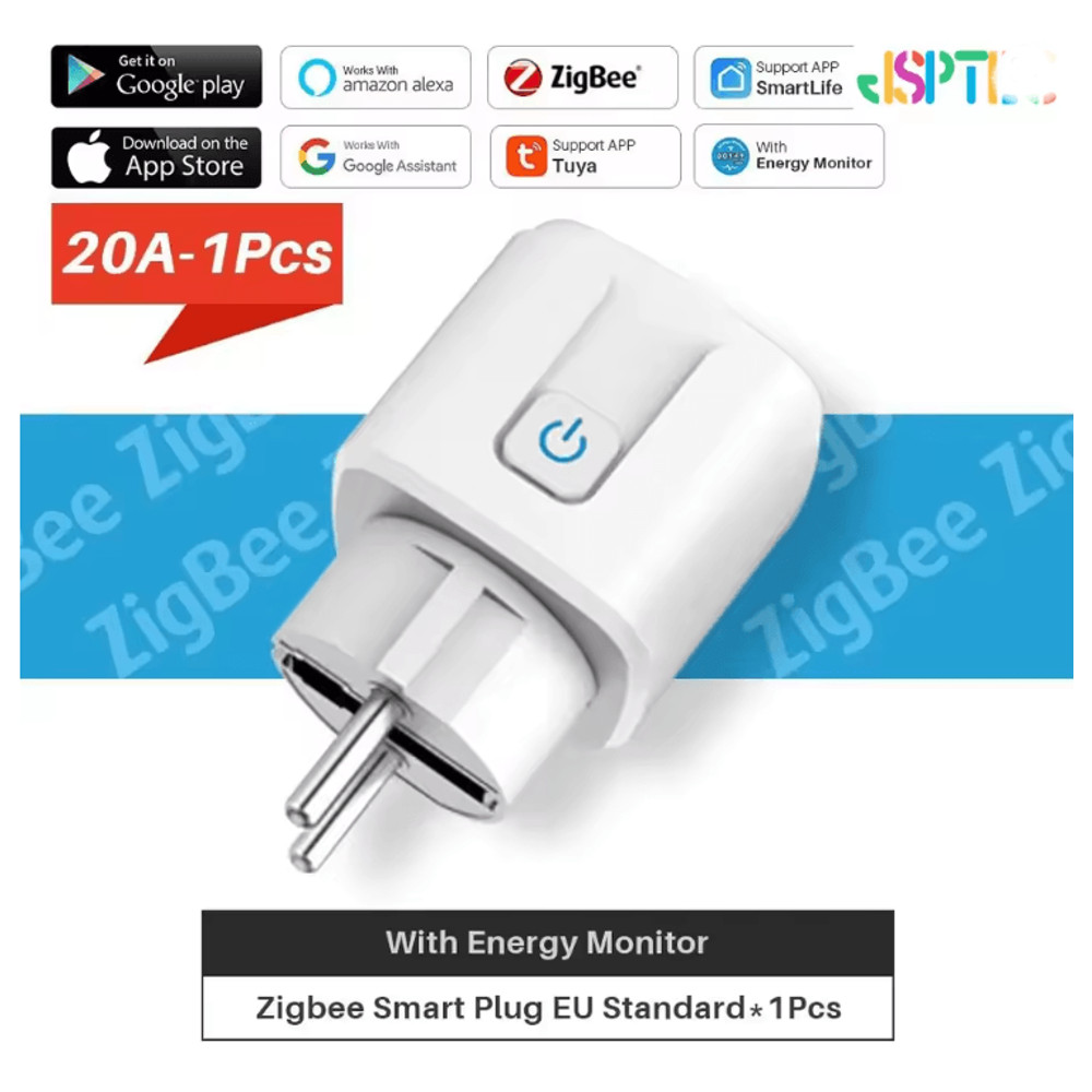 PowerSense Zigbee Smart Plug EU 16A 20A With Energy Monitoring 2