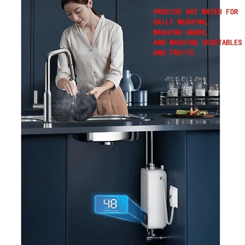 HeatFlow Instant Electric Water Heater Portable Hot Shower For Bathroom And Kitchen 2