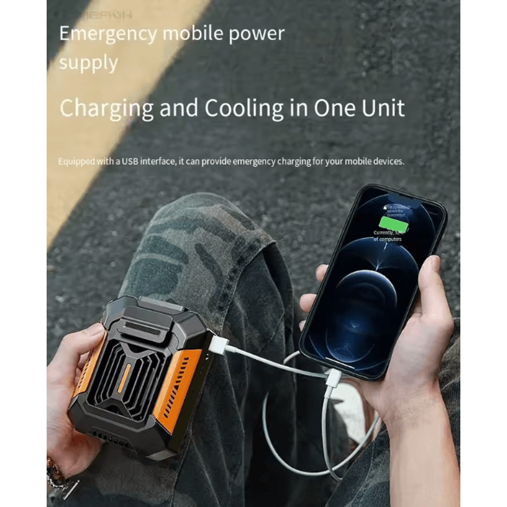 AirGo Personal Belt Clip Fan With Power Bank And Flashlight 0