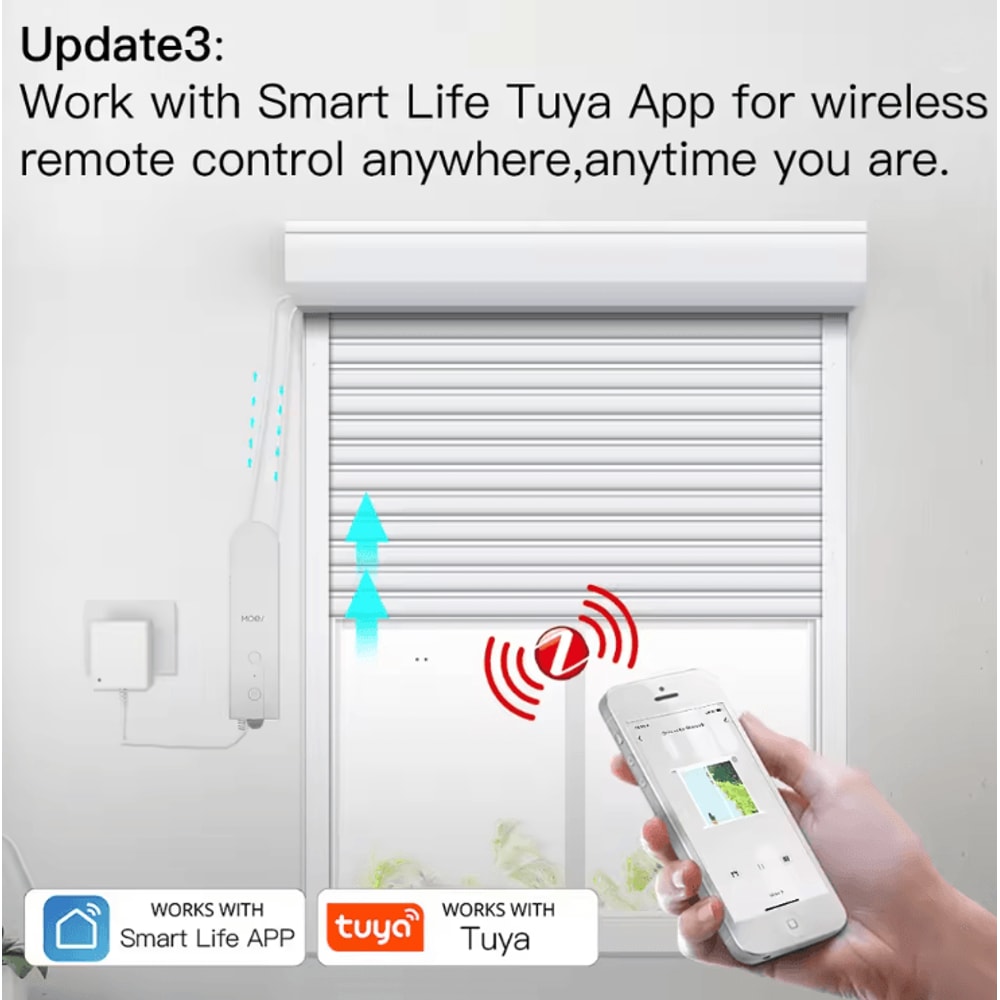 Zigbee Smart Motorized Roller Blinds Drive Hub With Tuya App Alexa And Google Home Control 3
