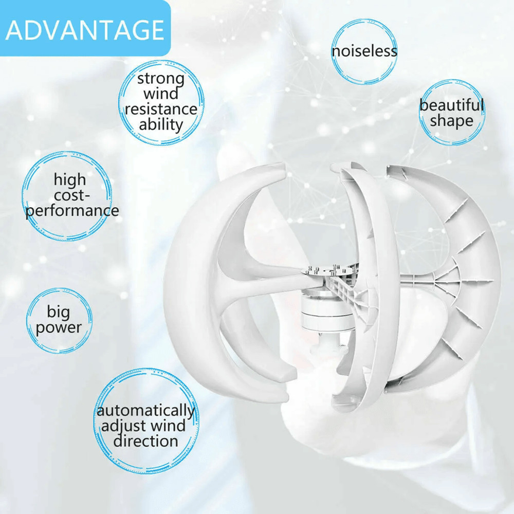 5000W Vertical Wind Turbine Generator With MPPT Controller For Home And Farm Energy 2