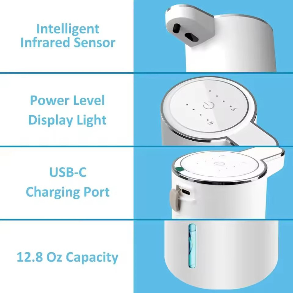 Automatic Touchless Foaming Soap Dispenser USB Rechargeable 380ml 7