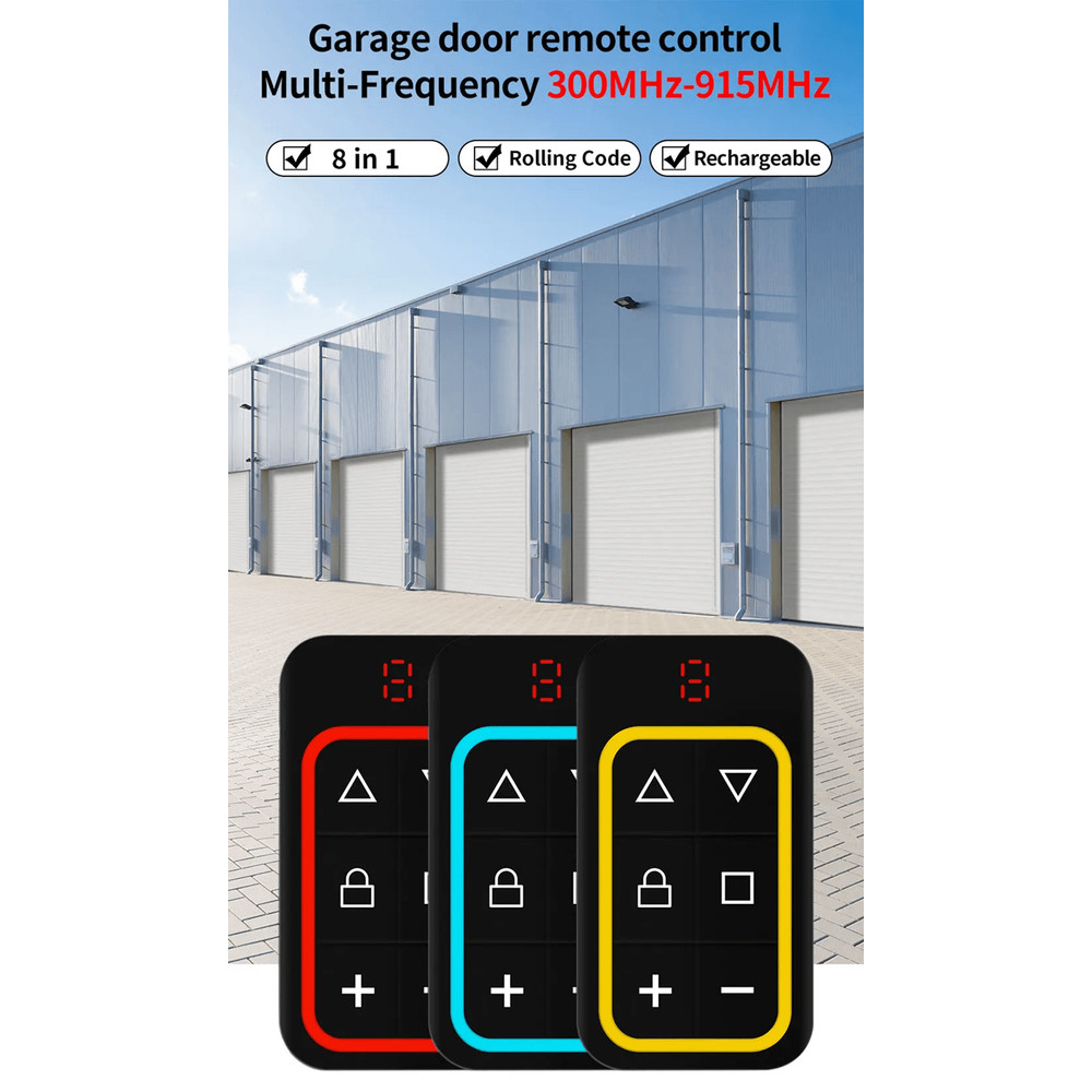Universal Garage Remote Control Multi Frequency Gate And Door Duplicator 8 Channel 0