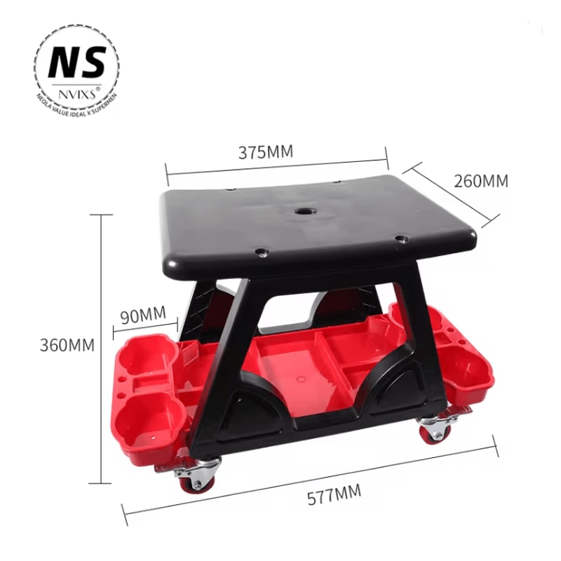 Multifunctional Car Wash Chair And Mobile Tool Cart With Pulley Wheels 2