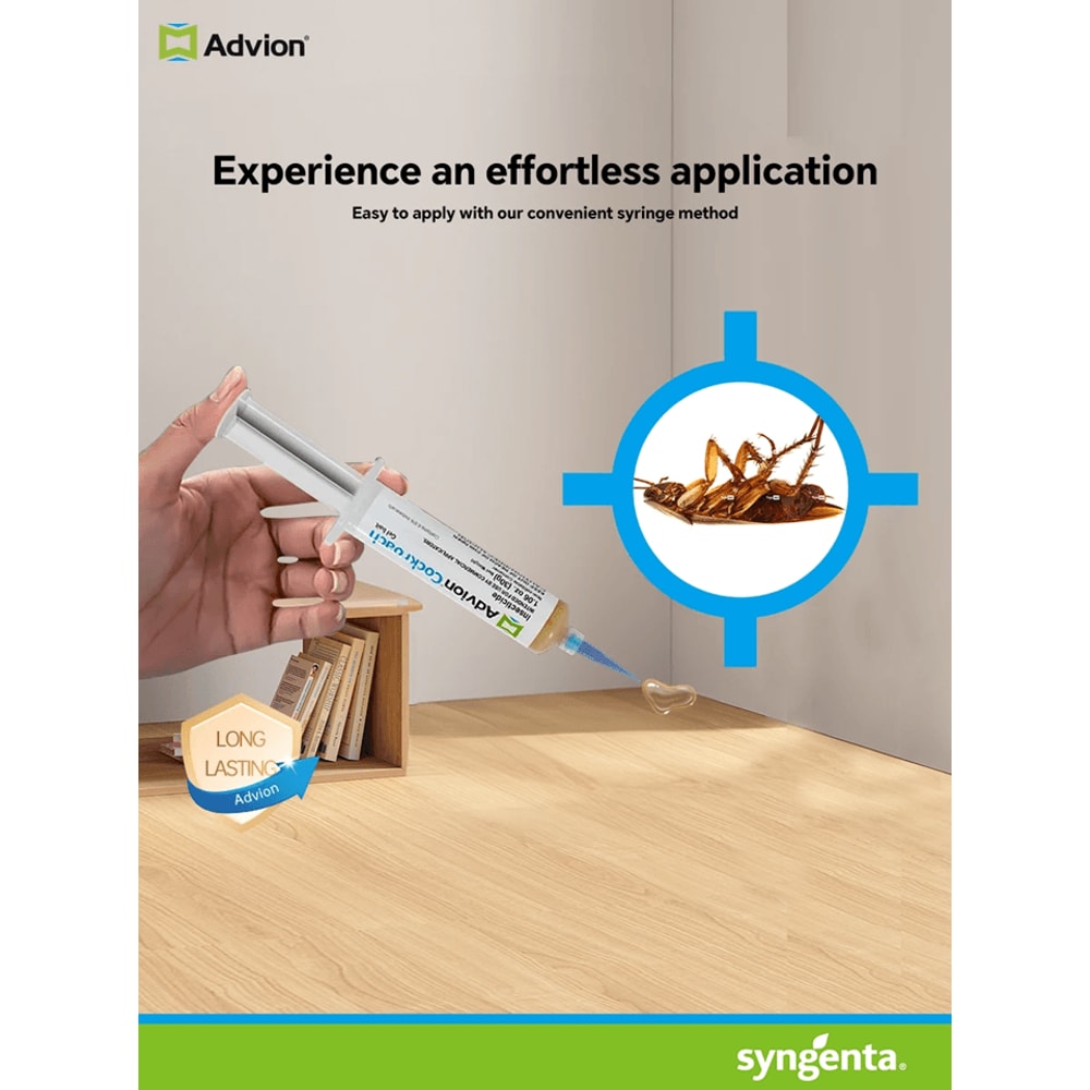 Advion Cockroach Gel Bait Indoor And Outdoor Roach Killer With Applicator Kit 2